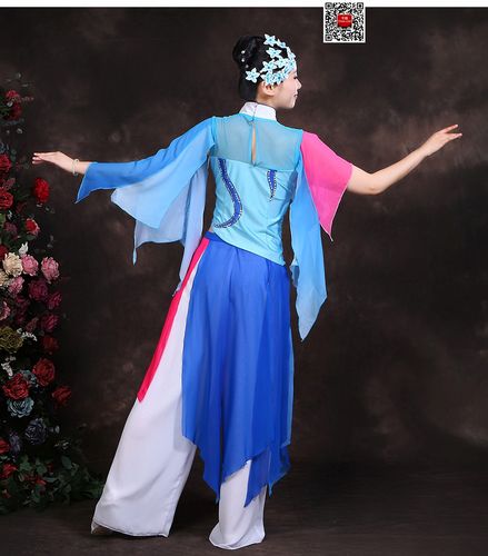 菲凡新娘古典舞伞舞扇子舞舞蹈演出民族舞台服装2017新款成人女